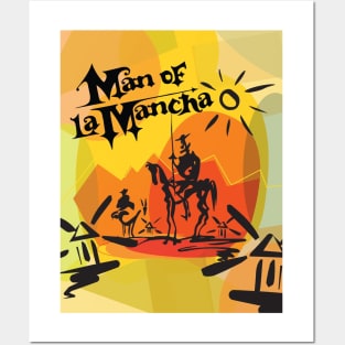 Man of La Mancha Don Quixote Tilting at Windmills Print Posters and Art